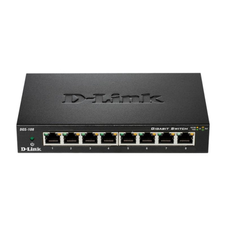 Комутатор D-Link DGS-108 8xGE, Некерований - фото 1