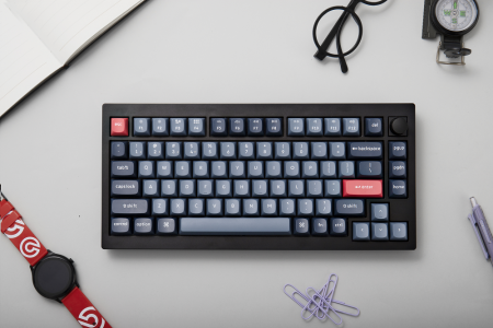 Keychron Клавіатура механічна V1 Max 84Key, Gateron Jupiter Red, WL/BT/USB-A, QMK, Hot-swap, Knob, EN/UKR, RGB, чорний - фото 3