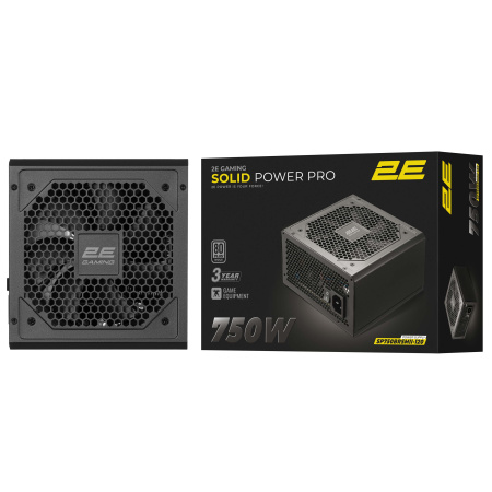 Блок живлення 2E GAMING Solid Power Pro ATX3.1 GEN5.0  (750W), >85%, 80+ Bronze, 120мм, 1xMB 24pin(20+4), 2xCPU 8pin(4+4), 3xMolex, 6xSATA, 4xPCIe 8pin(6+2), 1xPCIe GEN5 16pin, Semi Modular - фото 3