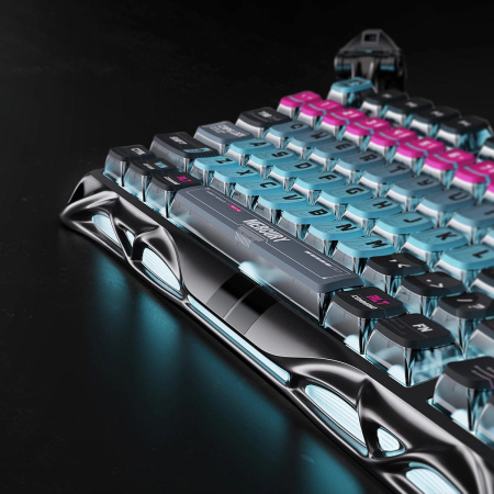 Клавіатура магнітна GravaStar Mercury V75 Pro 80keys, Magnetic Jade Gaming, 8K, USB-A, RGB, Cyberpunk - фото 6