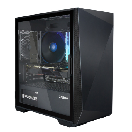 Корпус Zalman Z1 Iceberg без БЖ, 2xUSB3.0, 1xUSB2.0, 3x120мм, VGA 330мм, LCS ready, TG Side Panel, mATX, чорний - фото 1