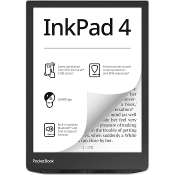 Електронна книга PocketBook 743G InkPad 4, Stardust Silver