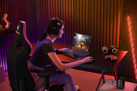 Acer Ноутбук Nitro 14 AN14-41 14.5" WQXGA IPS, AMD R7-8845HS, 32GB, F1TB, NVD4060-8, Lin, чорний - фото 3