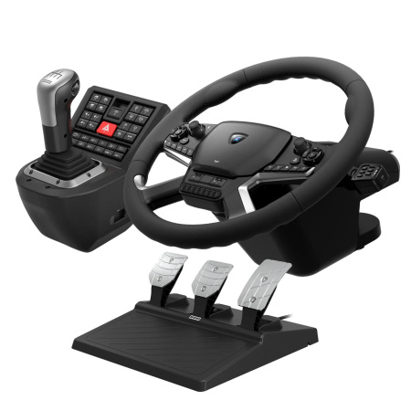 Кермо і педалі HORI Force Feedback Truck Control System для ПК - фото 1