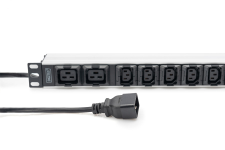Digitus Пристрій розподілу електроживлення 1U, 8xC13, 2xC19, 16A, 250V, вилка C20 - фото 2