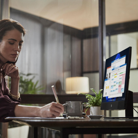 HP Комп'ютер персональний моноблок ProOne 440-G9 23.8" FHD IPS AG, Intel i3-13100T, 8GB, F512GB, UMA, WiFi, кл+м, 3р, DOS, чорний - фото 9