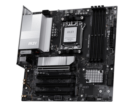 Материнcька плата MSI PRO B850M-P WIFI sAM5 B850 4xDDR5 M.2 HDMI DP Wi-Fi BT mATX - фото 4
