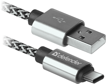 Кабель Defender USB09-03T PRO USB(AM)-C Type, 1м Білий (87815)