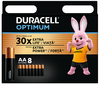 Лужні батарейки Duracell LR06 KPD 08*10 Optimum уп. 1x8 шт.