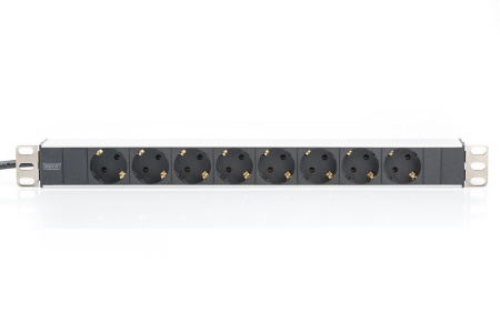 Пристрій розподілу електроживлення DIGITUS 1U, 8xSchuko, 16A, 250V, вилка Schuko - фото 2
