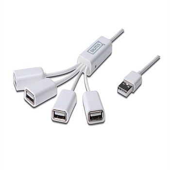 Хаб DIGITUS USB-A > 4хUSB-АF, 100см