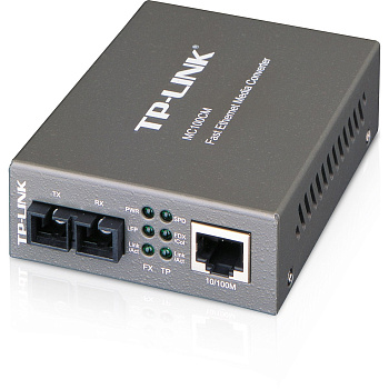 Медіаконвертер TP-LINK MC100CM 1xFE, 1x100Base-FX, MM, 2km, SC