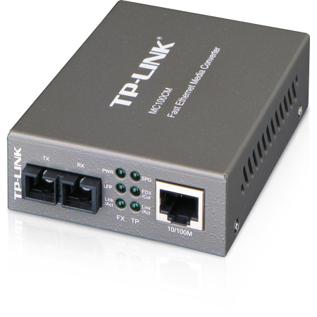 Медіаконвертер TP-LINK MC100CM 1xFE, 1x100Base-FX, MM, 2km, SC - фото 1