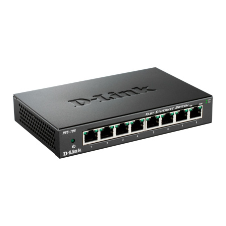 Комутатор D-Link DGS-108 8xGE, Некерований - фото 3