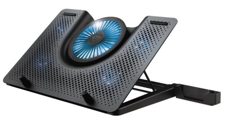 Підставка для ноутбука Trust GXT 1125 Quno, до 17.3", BLUE LED, чорний - фото 1