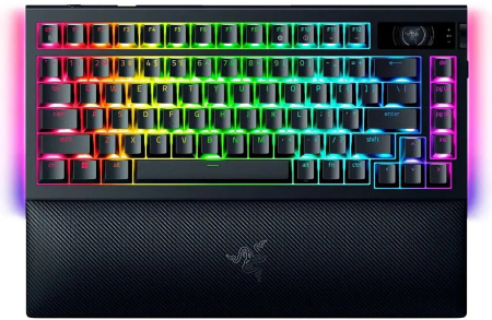 Клавіатура механічна Razer BlackWidow V4 Pro 75%, 81key, Mechanical Switches Gen-3, USB-A/WL/BT, EN, RGB, чорний - фото 3