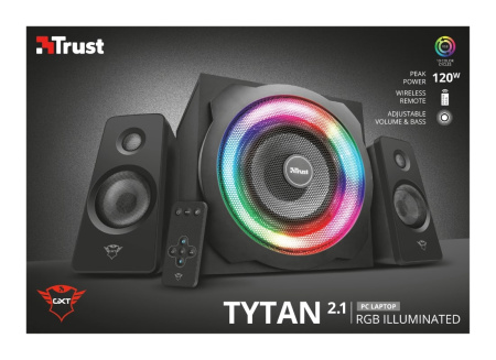 Акустична система Trust GXT 629 Tytan 2.1, 60Вт, AUX, RGB, чорний - фото 11