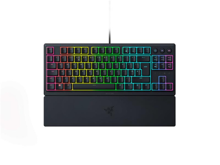 Клавіатура механічна Razer Ornata V3 TKL 84key, Mecha-Membrane Switch, USB-A, EN/UK, RGB, чорний - фото 1