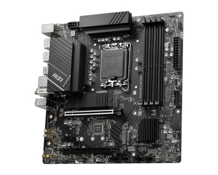 Материнcька плата MSI PRO B760M-A WIFI DDR4 s1700 B760 4xDDR4 M.2 HDMI DP WiFi BT mATX - фото 3