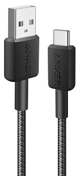 Кабель Anker 322 USB-A to USB-C - 1.8m Nylon Black
