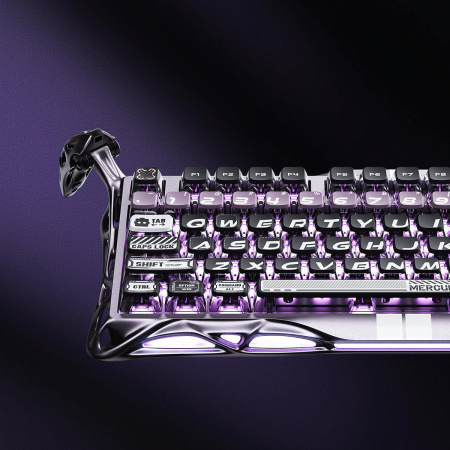 Клавіатура магнітна GravaStar Mercury V75 Pro 80keys, GravaStar x Gateron Jade Gaming, USB-A, 8k, RGB, Iron Purple - фото 10