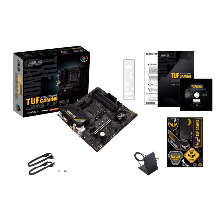 Материнcька плата ASUS TUF GAMING A520M-PLUS WIFI sAM4 A520 4xDDR4 HDMI DVI D-Sub Wi-Fi BT mATX - фото 5 Материнcька плата ASUS TUF GAMING A520M-PLUS WIFI sAM4 A520 4xDDR4 HDMI DVI D-Sub Wi-Fi BT mATX - фото 5