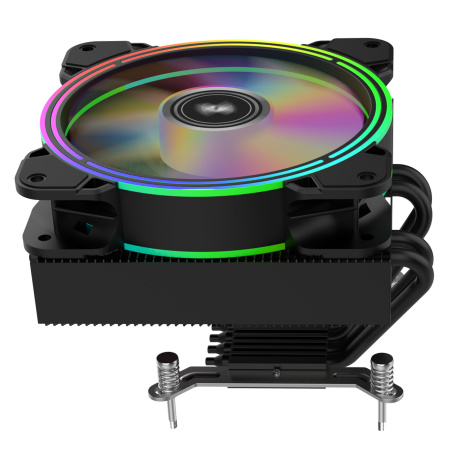 2E Gaming Процесорний кулер Air Cool AC120T4-ARGB, LGA1851, 1700, 1200, 115x, 1366, AM5, AM4, AM3, AM3+, 4pin PWM, 3pin +5VARGB, TDP 130W - фото 1