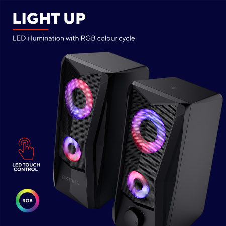 Акустична система Trust GXT 606 Javv 2.0, USB/AUX, RGB, чорний - фото 9