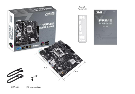 Материнcька плата ASUS PRIME H610M-K ARGB s1700 H610 2xDDR5 M.2 HDMI D-Sub mATX ARGB - фото 2