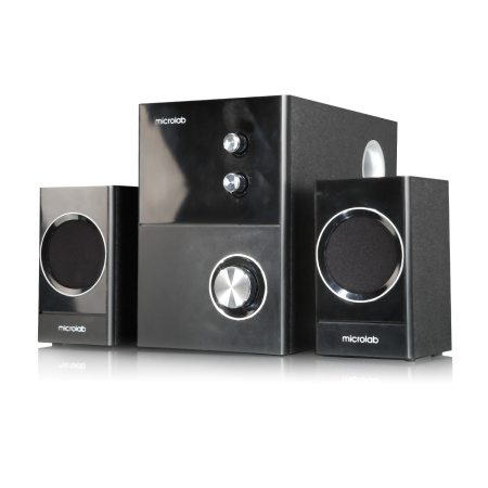 Акустична система MICROLAB M-223 2.1, 17W, mini-jack, чорний - фото 2