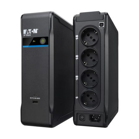 Джерело безперебійного живлення Eaton 3P Ellipse 900VA/540W, 2xUSB charges+USB port, 3+1xSchuko - фото 6