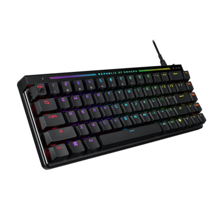 Клавіатура механічна ASUS ROG Falchion Ace HFX, 68key, HFX Magnetic Switches, USB-A, EN/UK, RGB, чорний - фото 6