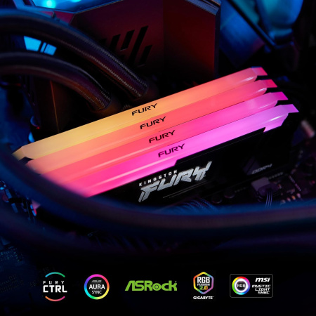 Пам'ять ПК Kingston DDR4 32GB KIT (16GBx2) 3200 FURY Beast RGB - фото 7