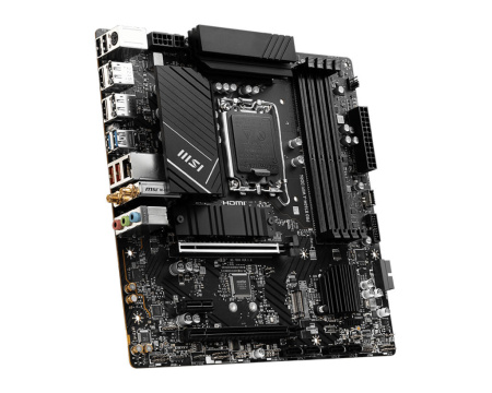 Материнcька плата MSI PRO B760M-A WIFI DDR4 s1700 B760 4xDDR4 M.2 HDMI DP WiFi BT mATX - фото 2