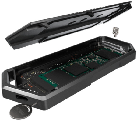 ASUS Портативний корпус для SSD ROG STRIX ARION ESD-S1C/BLK/G/AS PCIe NVMe M.2 2230/2242/2260/2280 USB Type-C 3.2 Gen 2x1 - фото 5